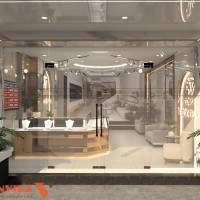 Thiết kế vách tiệm vàng Đức Thành Tiền Giang 30m2